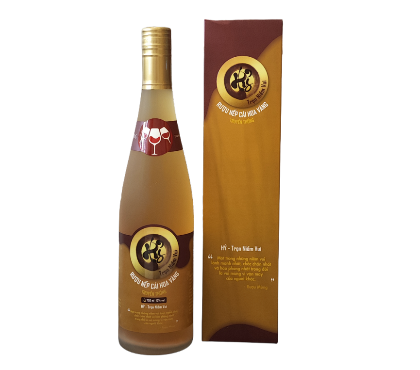 Rượu Hỷ – Nếp Cái Hoa Vàng 750ml 12% Vol – Hương vị truyền thống từ thương hiệu Rượu Mừng