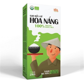 Gạo hữu Cơ Hoa Nắng Xanh Mạ Non Hộp 2kg (8936177720026)
