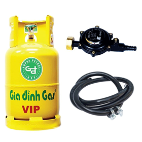 Bộ bình gas Gia Đình vàng Van Katsura