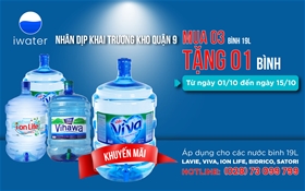 Chương trình khuyến mãi mua 3 bình tặng 1 bình dành cho khách hàng Quận 9